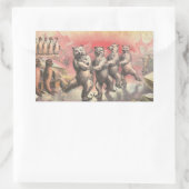 Beren dansen rechthoekige sticker (Tas)