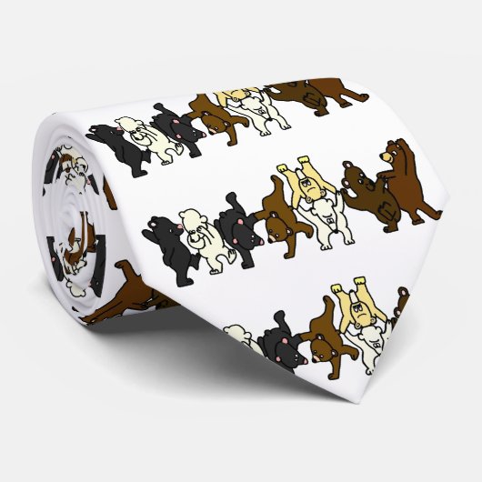 Beren dansen stropdas (Opgerold)