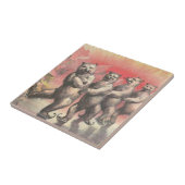 Beren dansen tegeltje (Zijkant)