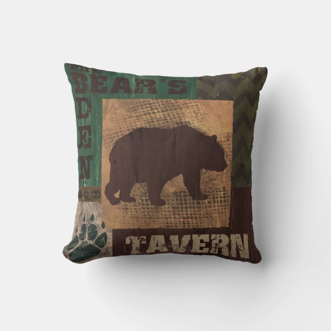 Beren Den Tavern Pillow Cabin decor Kussen (Voorkant)