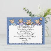 Beren Denim Birthday Uitnodiging (Staand voorkant)