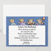 Beren Denim Birthday Uitnodiging (Voorkant / Achterkant)