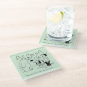 Beren diner glazen onderzetter (Schuin)