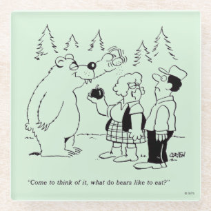 Beren diner glazen onderzetter