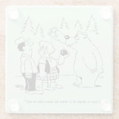 Beren diner glazen onderzetter (Achterkant)