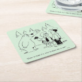 Beren diner kartonnen onderzetters (Schuin)