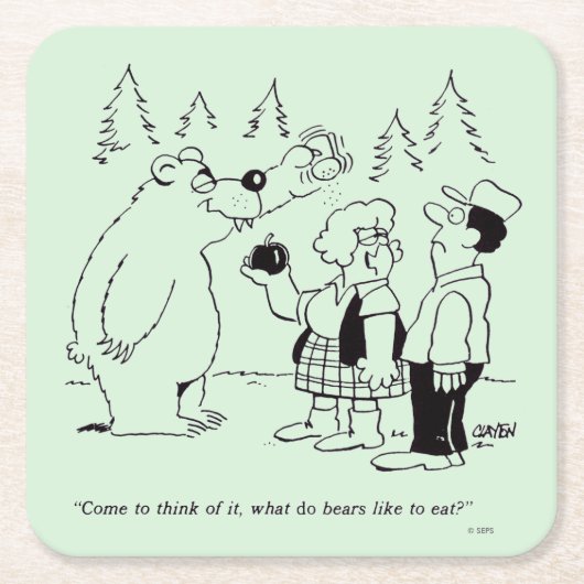Beren diner kartonnen onderzetters (Voorkant)
