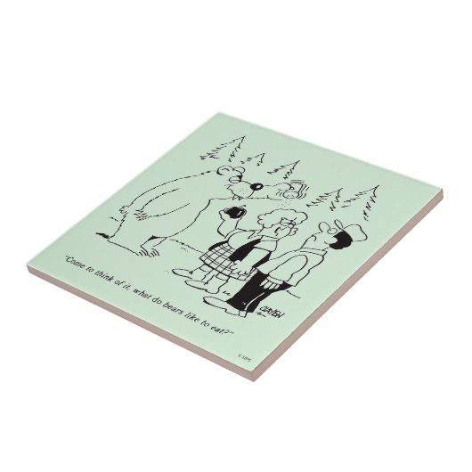 Beren diner tegeltje (Zijkant)