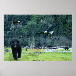 Beren, Eagles, Herons, Ravens, Wolven Wildlife Art Poster