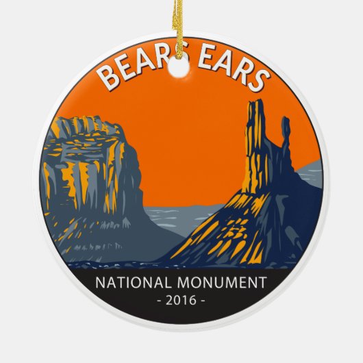 Beren Ears National Monument Utah  Keramisch Ornament (Achterkant)