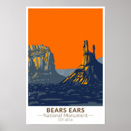 Beren Ears National Monument Utah  Poster