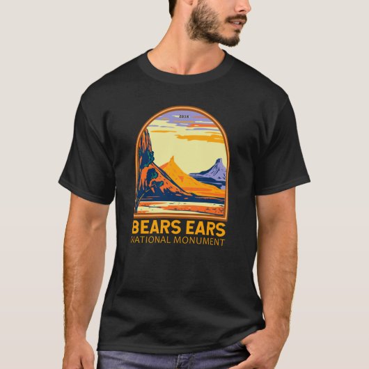 Beren Ears National Monument Utah Retro T-shirt (Voorkant)