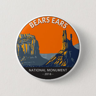 Beren Ears National Monument Utah  Ronde Button 5,7 Cm