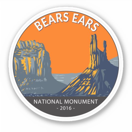 Beren Ears National Monument Utah  Sticker (Voorkant)