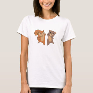 Beren eekhoornbosdieren kalveren dieren voor kinde t-shirt
