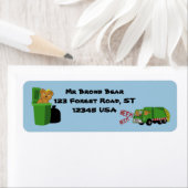 Beren Een vuilniswagen rijden Etiket (Insitu)