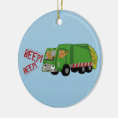 Beren Een vuilniswagen rijden Keramisch Ornament (Links)