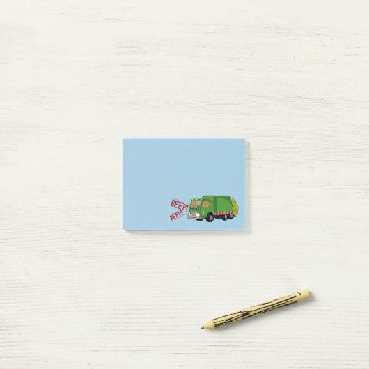 Beren Een vuilniswagen rijden Post-it® Notes (Op bureau)
