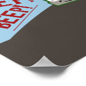 Beren Een vuilniswagen rijden Poster (Hoek)