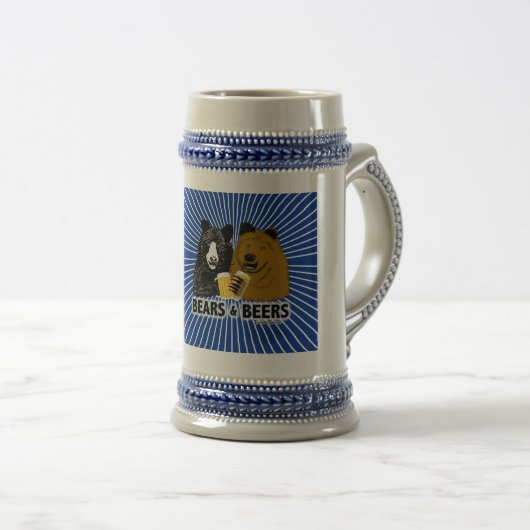 Beren en biertjes beer Stein! Bierpul (Voorkant rechts)