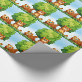 Beren en bossen cadeaupapier (Hoek)