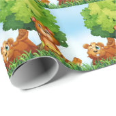 Beren en bossen cadeaupapier (Rol Hoek)