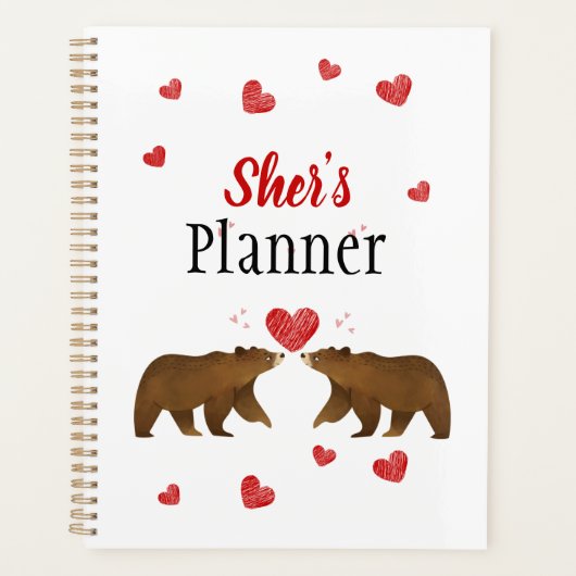 Beren en hartenplanner planner (Voorkant)