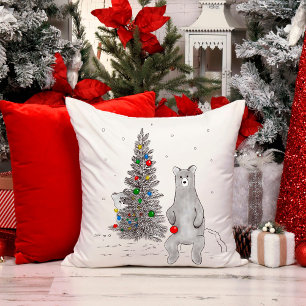 Beren en kerstboompiloten kussen