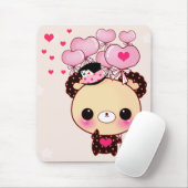 Beren en roze ballonnen muismat (Met muis)