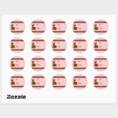 Beren en Strepen Ronde Sticker (Vel)
