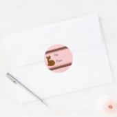 Beren en Strepen Ronde Sticker (Envelop)