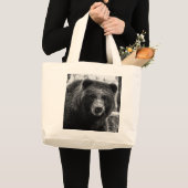 Beren foto van Beauful Grizzly Grote Tote Bag (Voorkant (product))