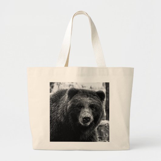 Beren foto van Beauful Grizzly Grote Tote Bag (Voorkant)