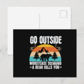 Beren - Ga naar buiten Worst Hoesje Scenario Briefkaart (Voorkant / Achterkant)