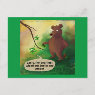 Beren gaan in de bossen Funny Rick London Briefkaart