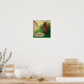Beren gaan in de bossen grappige Rick London Poster (Keuken)