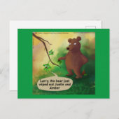 Beren gaan naar de Bossen Funny Rick London Briefkaart (Voorkant / Achterkant)