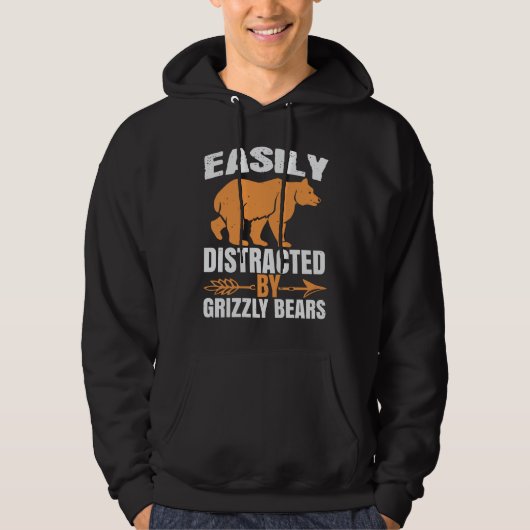 Beren - Gemakkelijk verstoord door grizzly Beren Hoodie (Voorkant)