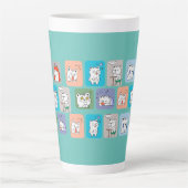 beren gezichten patroon latte mok (Voorkant)