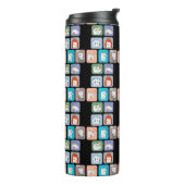 beren gezichten patroon thermosbeker (Gedraaid links)