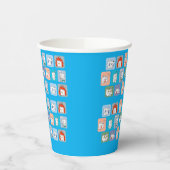 beren-gezichtspatroon papieren bekers (Links)