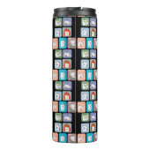 beren-gezichtspatroon thermosbeker (Achterkant)