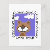 Beren Growl Tshirts en cadeaus Briefkaart (Voorkant)