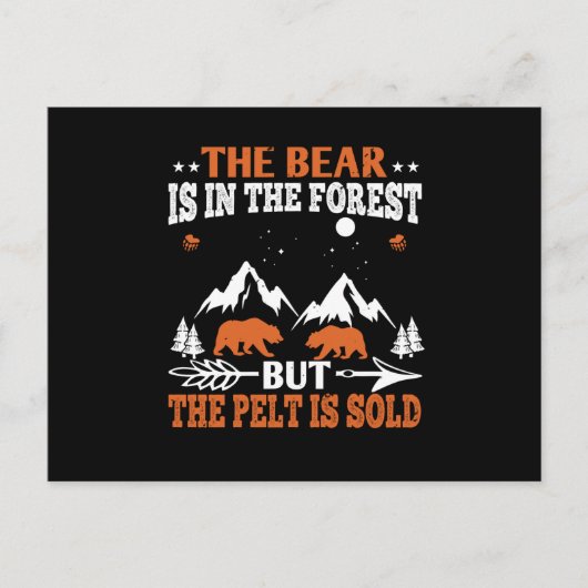 Beren - het Beer ligt in het bos Briefkaart (Voorkant)
