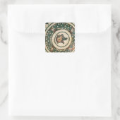 Beren hoofd, Romeins mozaïek, begin 4e eeuw Vierkante Sticker (Tas)