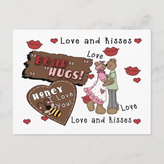 Beren Hugs Briefkaart (Voorkant)