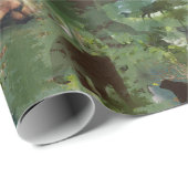 Beren in Bossen Verpakkingspapier Cadeaupapier (Rol Hoek)