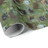 Beren in Bossen Verpakkingspapier Cadeaupapier (Rol Hoek)