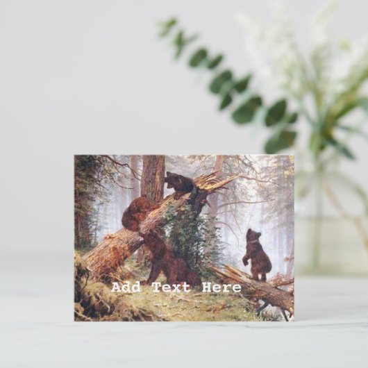 Beren in de Bossen Briefkaart (Staand voorkant)