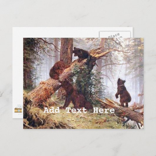 Beren in de Bossen Briefkaart (Voorkant / Achterkant)